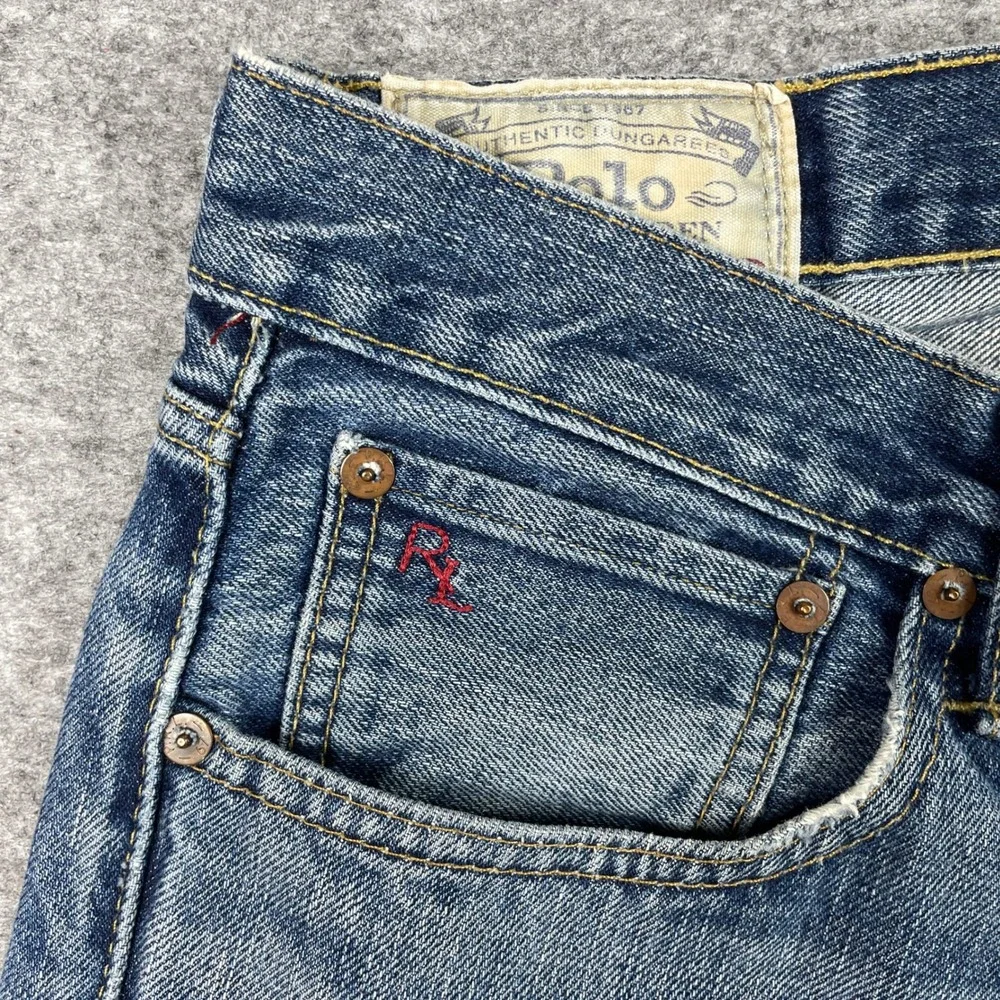 Polo Ralph Lauren Jeans Mens 33x32 Blue Authentic Dungarees Denim